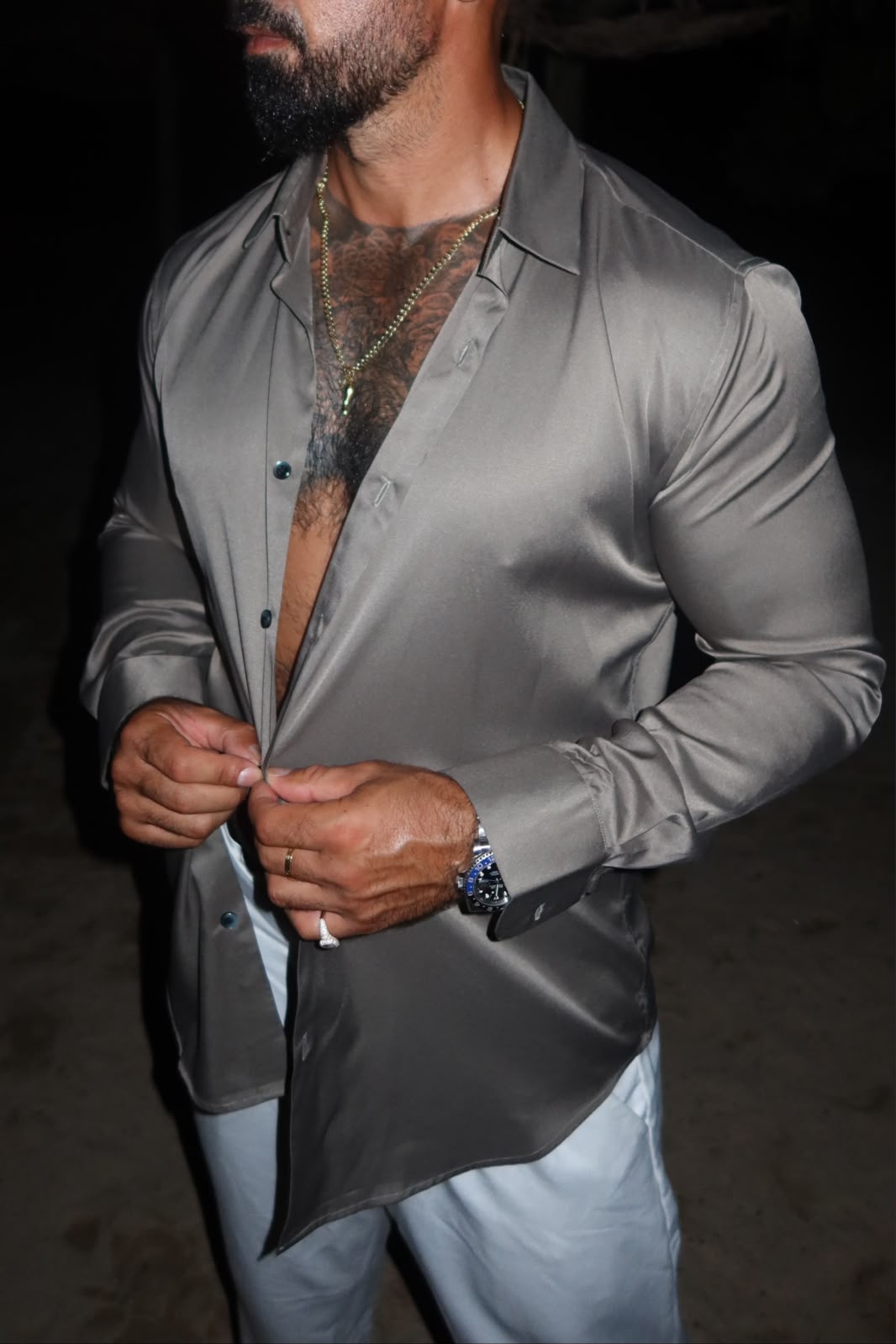 LIGHT GREY REISO SHIRT